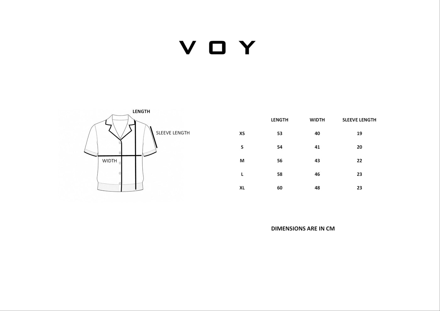 Size guide – MIDNIGHT NOIR TEXTURED KNIT SHIRT S26N