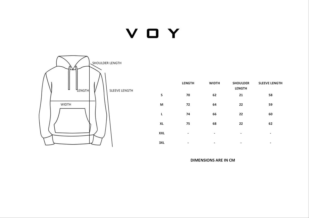 Size guide – CREAM OVERSIZED HEAVYWEIGHT HOODIE W27N