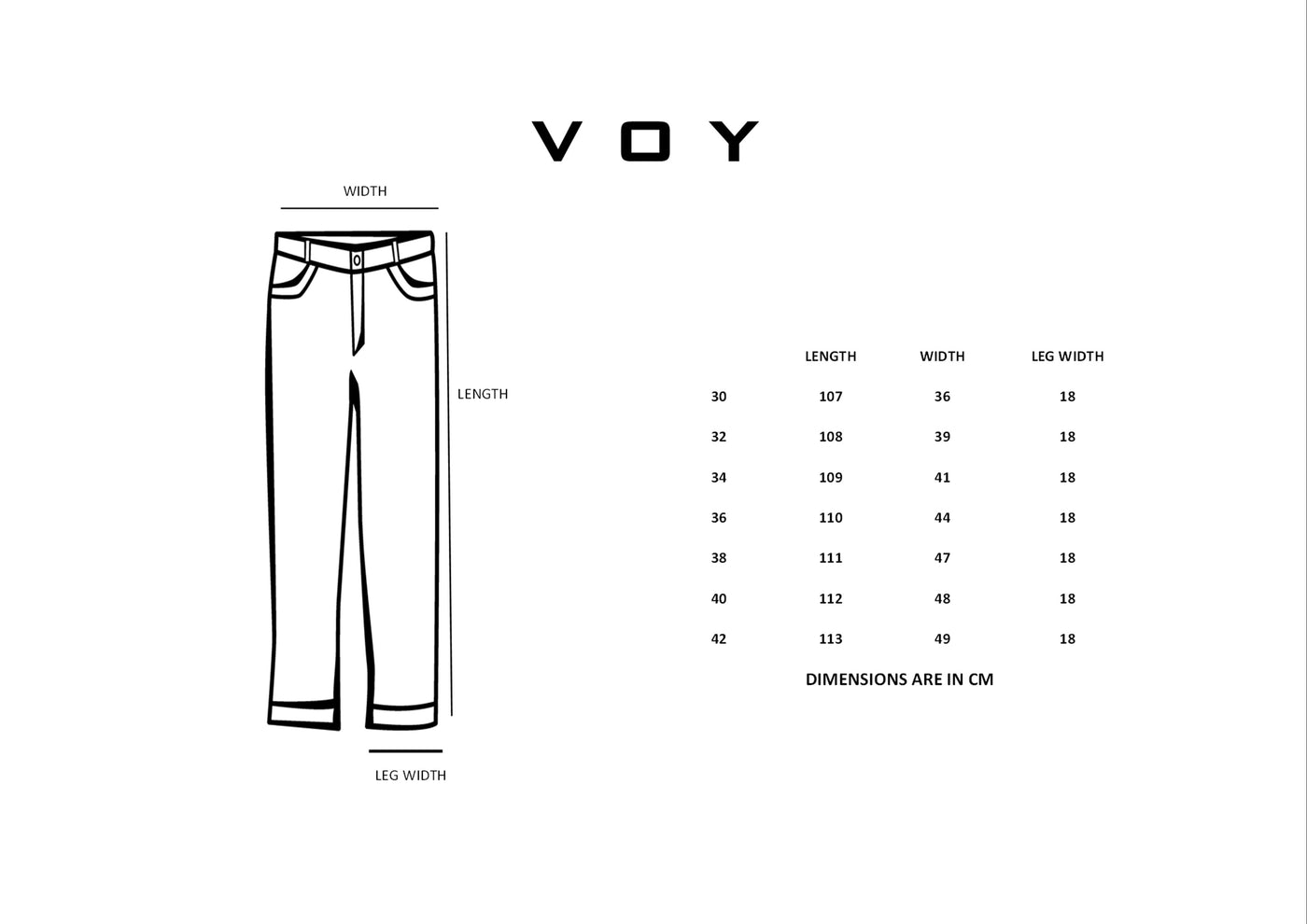 Size guide – GREY WASH STRAIGHT LEG DENIM JEANS S26N