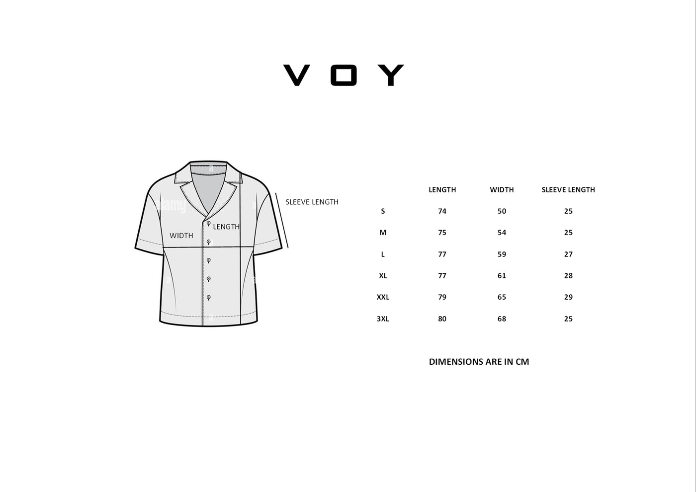 Size guide – OLIVE RESORT RELAXED TENCEL SHIRT S26N