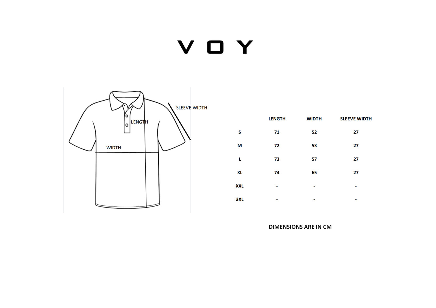 Size guide – IVORY VERTICAL RIBBED ZIP POLO SHIRT S26N